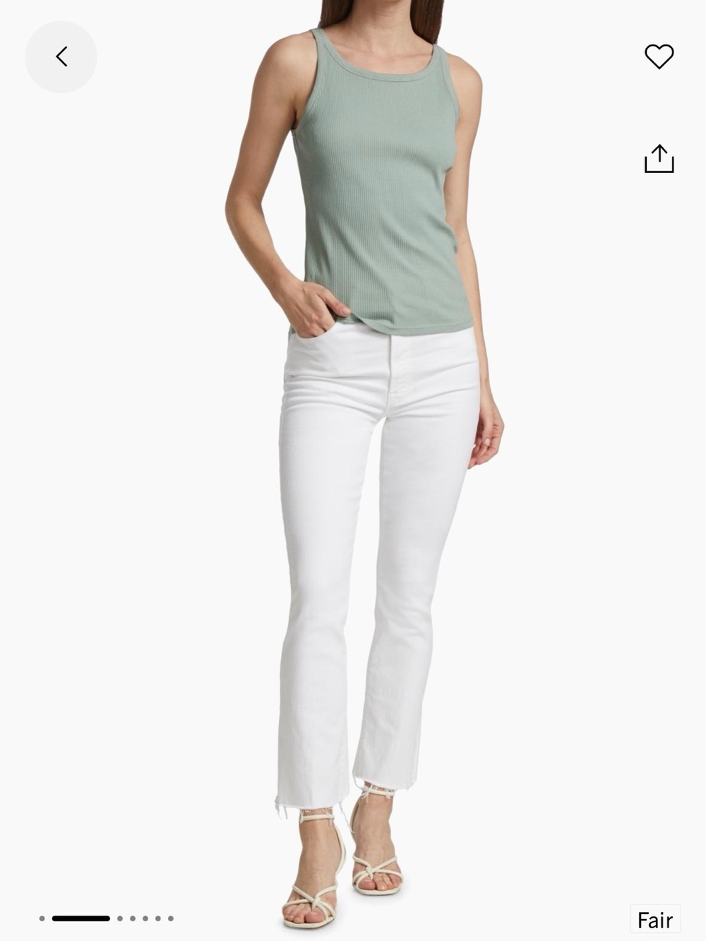 MOTHER The Hustler Ankle Jeans, size 28, White